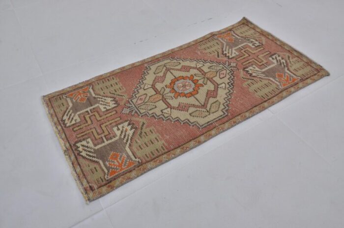 small vintage wool rug 1960s 9112