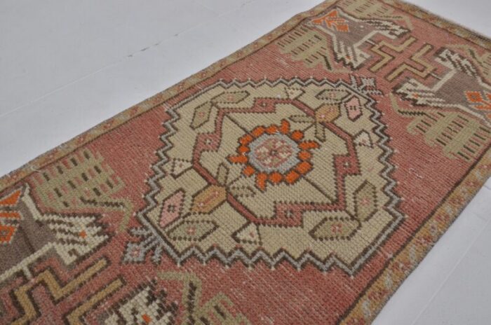 small vintage wool rug 1960s 9491