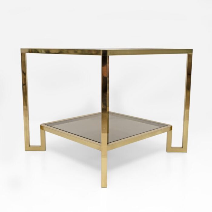 square brass coffee table ny guy lefevre for maison jansen france 1970s 4070