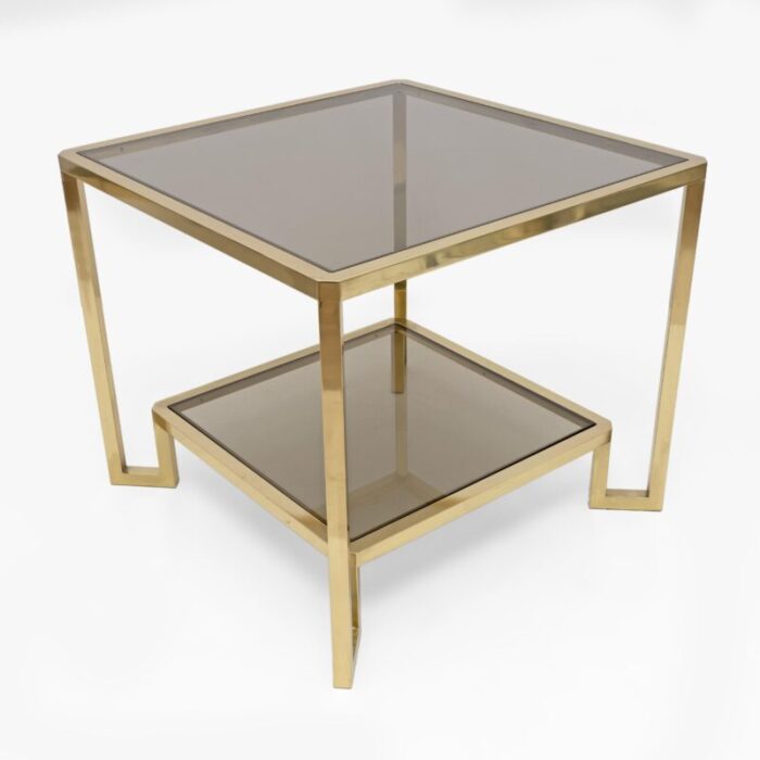 square brass coffee table ny guy lefevre for maison jansen france 1970s 5260