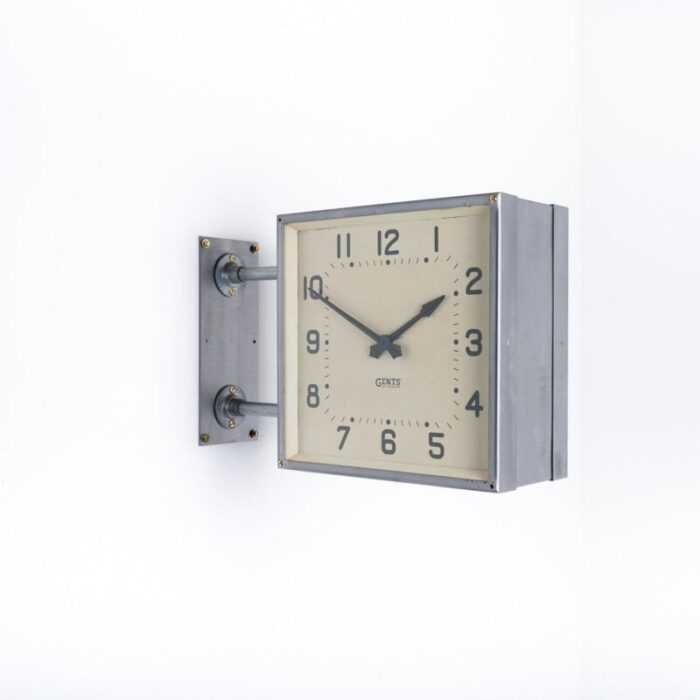 square wall mounted clock by gents of leicester 14