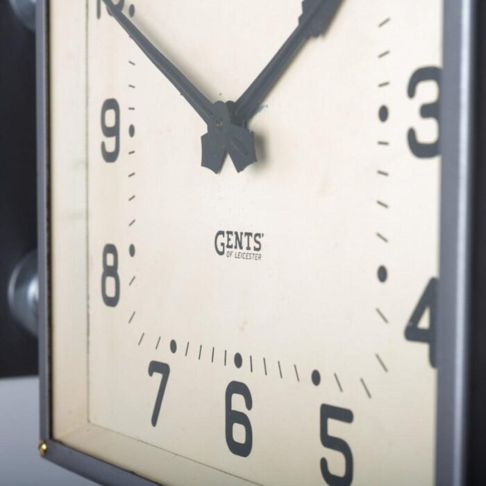 square wall mounted clock by gents of leicester 6