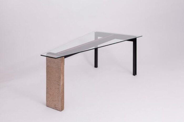 steel and concrete coffee table by jonas bohlin for kallemo 1980s 5924