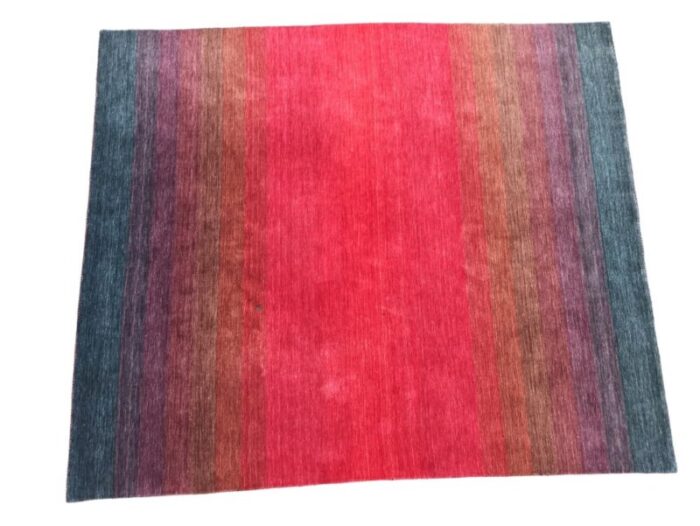 striped wool rug 1970s 1