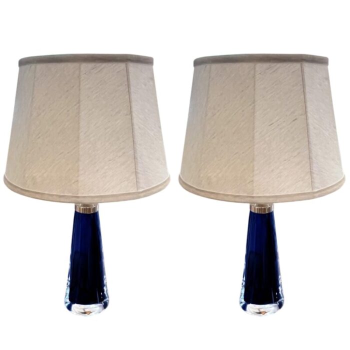 swedish table lamps from orrefors 1960s set of 2 7484