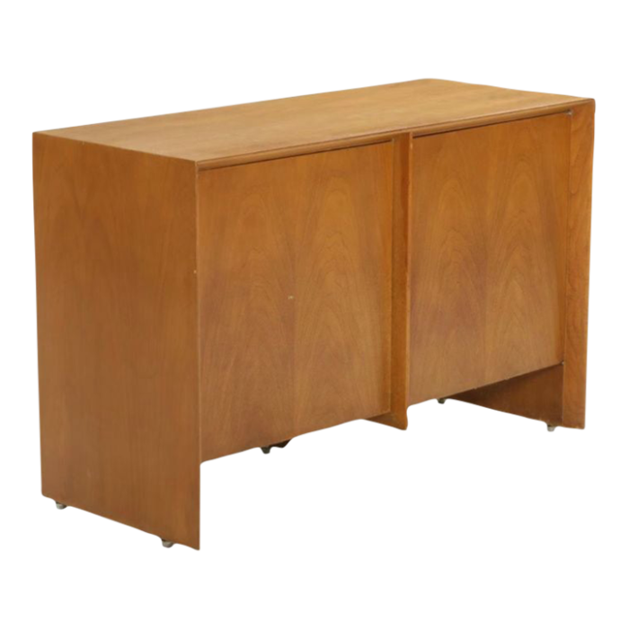 t h robsjohn gibbings two door walnut midcentury credenza 6202