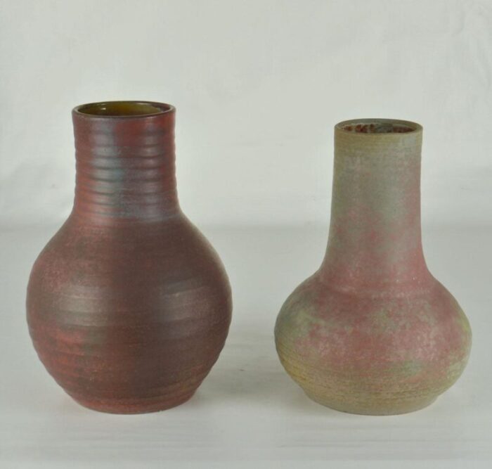 tall dutch studio pottery vases 1960s set of 2 10