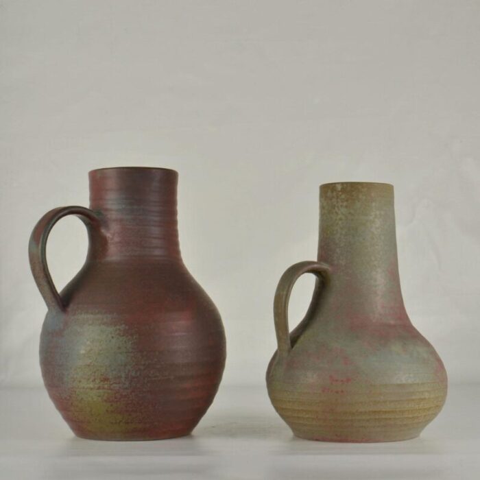 tall dutch studio pottery vases 1960s set of 2 11