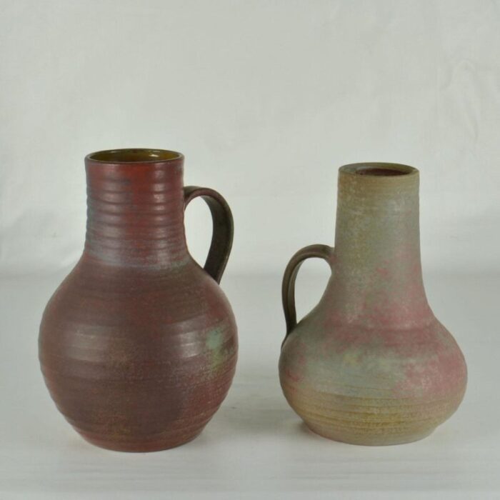 tall dutch studio pottery vases 1960s set of 2 12