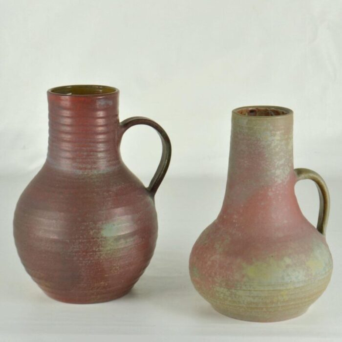 tall dutch studio pottery vases 1960s set of 2 2