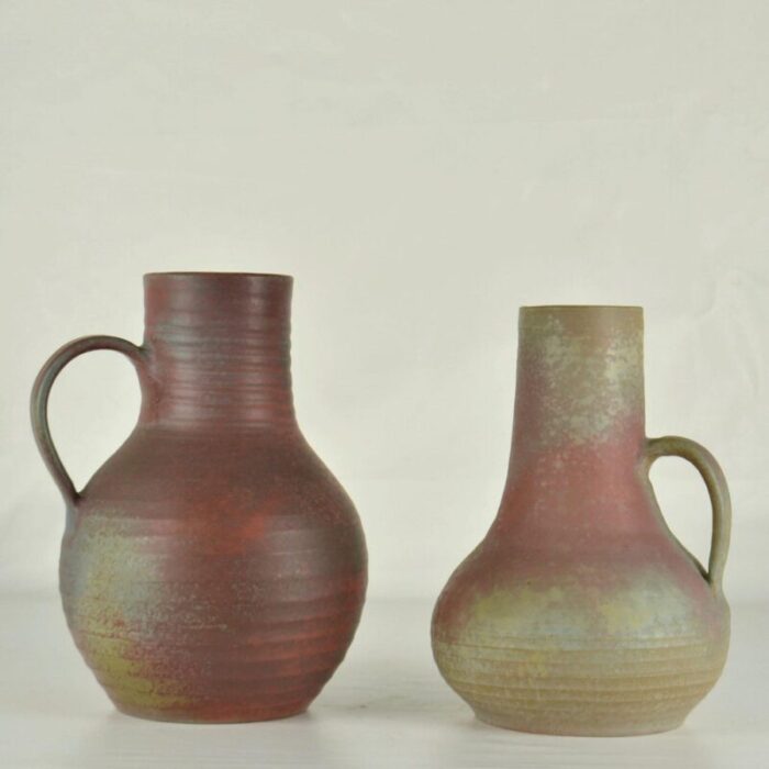 tall dutch studio pottery vases 1960s set of 2 6