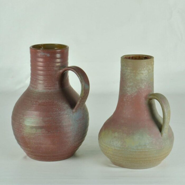 tall dutch studio pottery vases 1960s set of 2 9