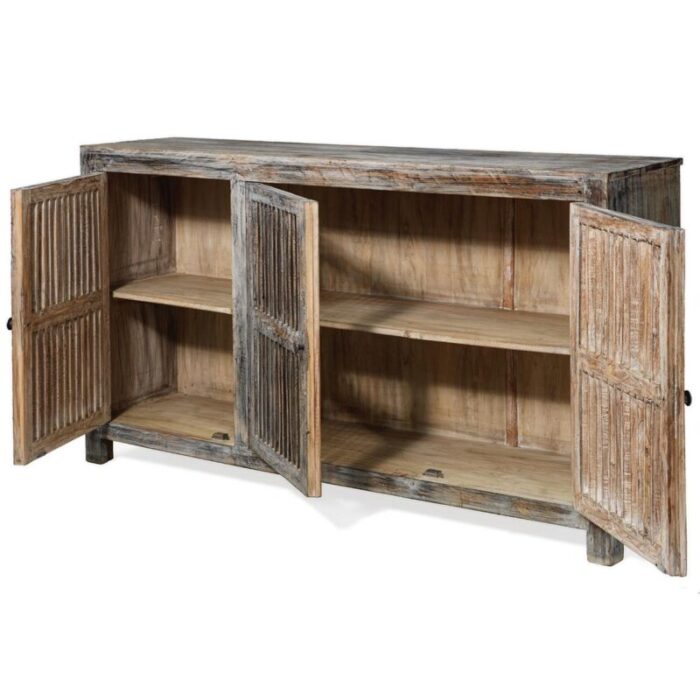 three door slatted sideboard 5627