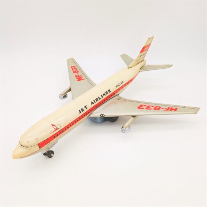 tin toy aircraft jet airliner mf 833 1960s 1