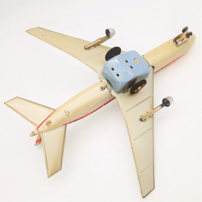 tin toy aircraft jet airliner mf 833 1960s 3