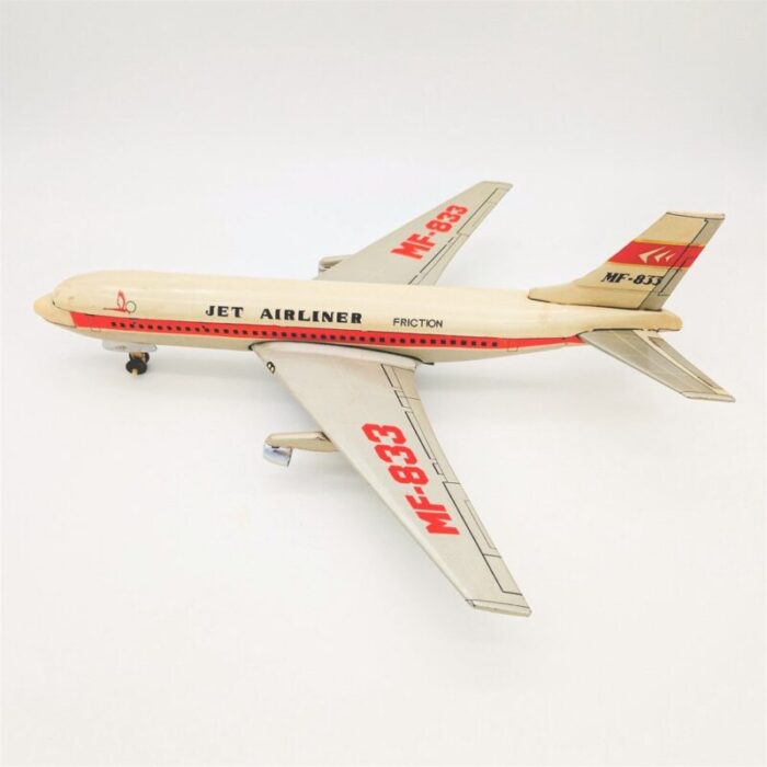 tin toy aircraft jet airliner mf 833 1960s 4