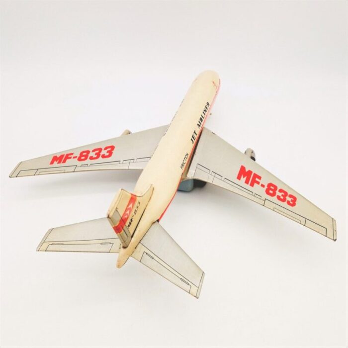 tin toy aircraft jet airliner mf 833 1960s 5