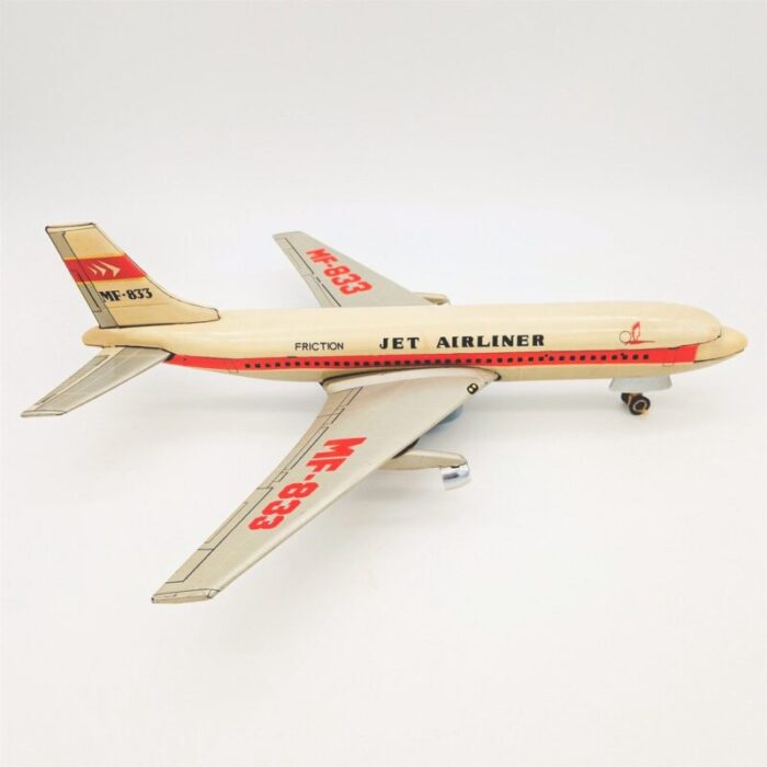 tin toy aircraft jet airliner mf 833 1960s 6