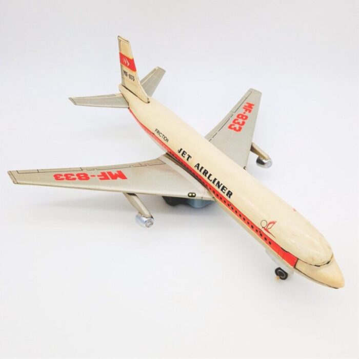 tin toy aircraft jet airliner mf 833 1960s 7