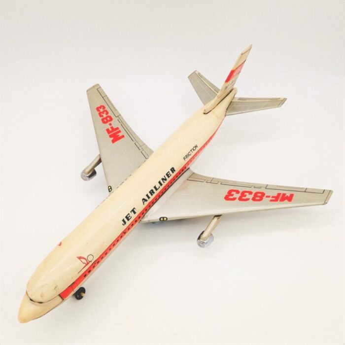 tin toy aircraft jet airliner mf 833 1960s 8