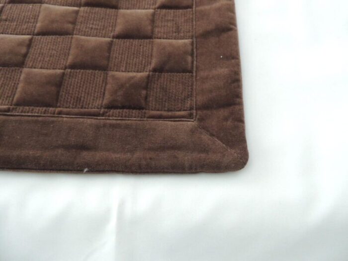 tone on tone brown velvet quilted style woven square pillow cover 5922