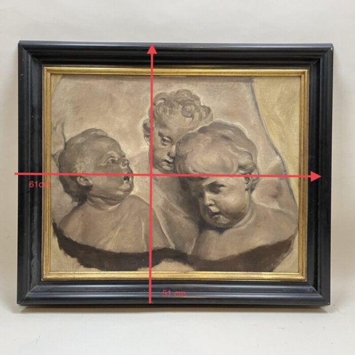 trompe l oeil bas relief with cherubs heads 2