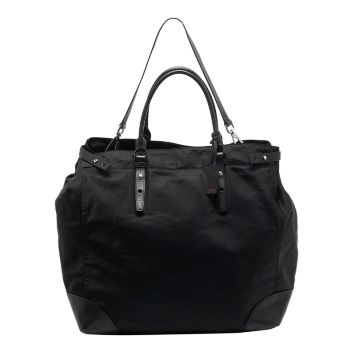 tumi black nylon weekender bag 9000