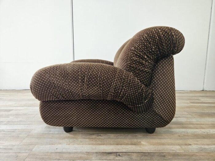 upholstered armchair in fabric 1970s 6116