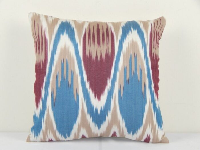 uzbek ikat lumbar cushion cover 1