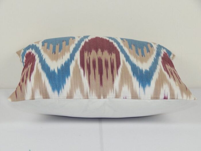 uzbek ikat lumbar cushion cover 2