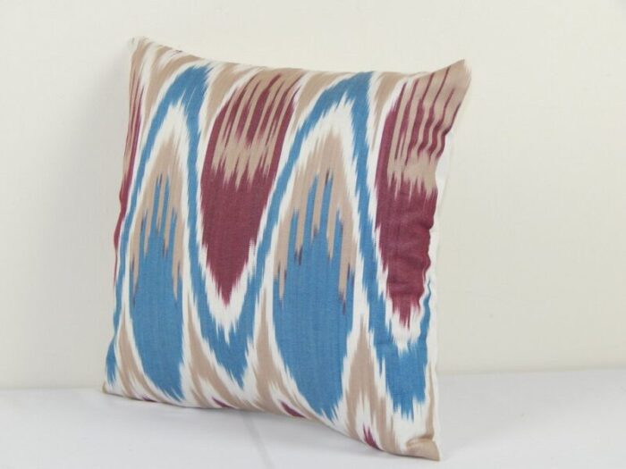 uzbek ikat lumbar cushion cover 3