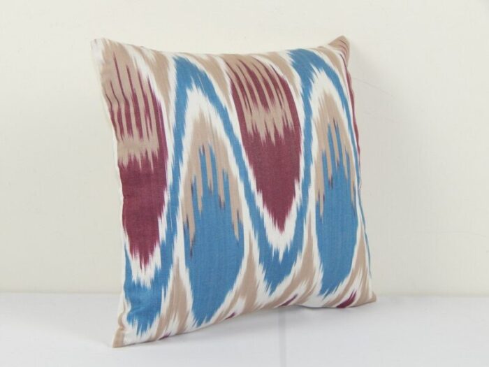 uzbek ikat lumbar cushion cover 4