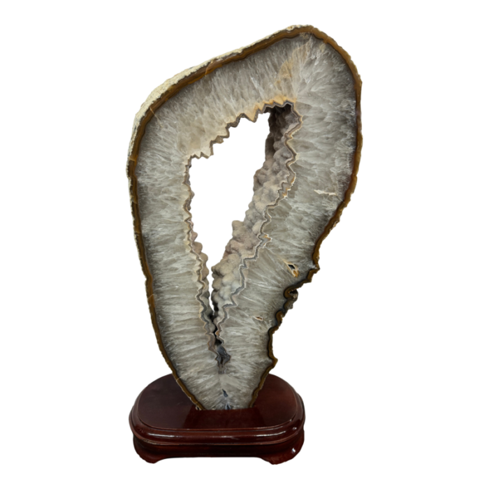 very large mounted agate geode 4944