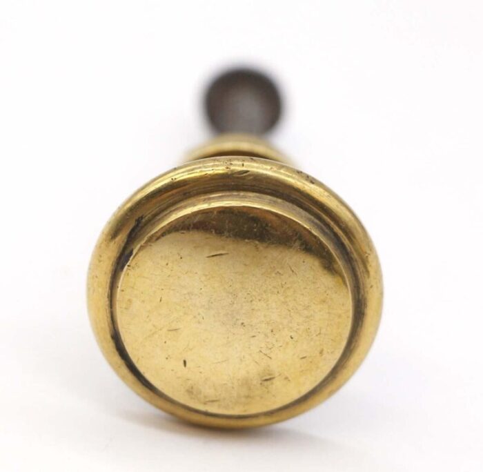 vintage 1 in concentric polished brass cabinet knob 3454