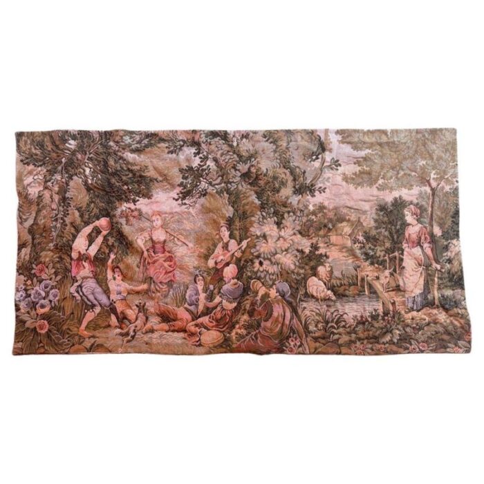 vintage aubusson jaquar tapestry 1970s 1