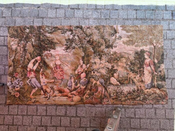 vintage aubusson jaquar tapestry 1970s 16