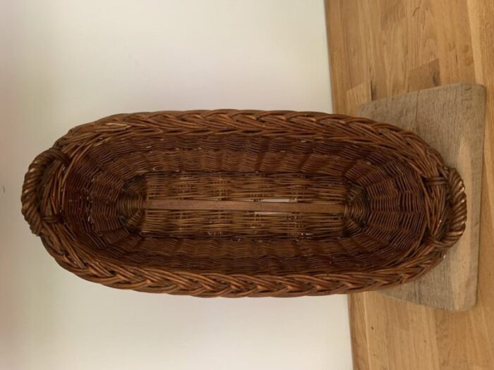 vintage baguette wicker basket 2