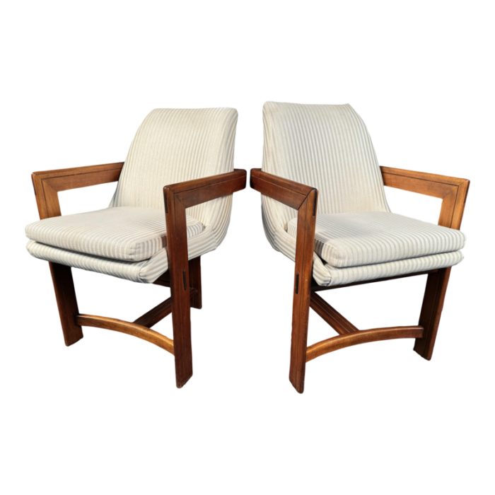 vintage bauhaus style teak chairs a pair 7458