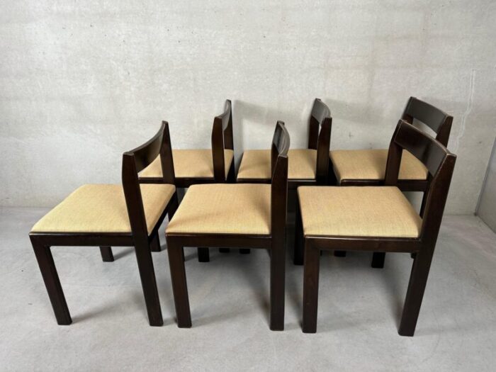 vintage brutalist dining room chairs set of 6 1879