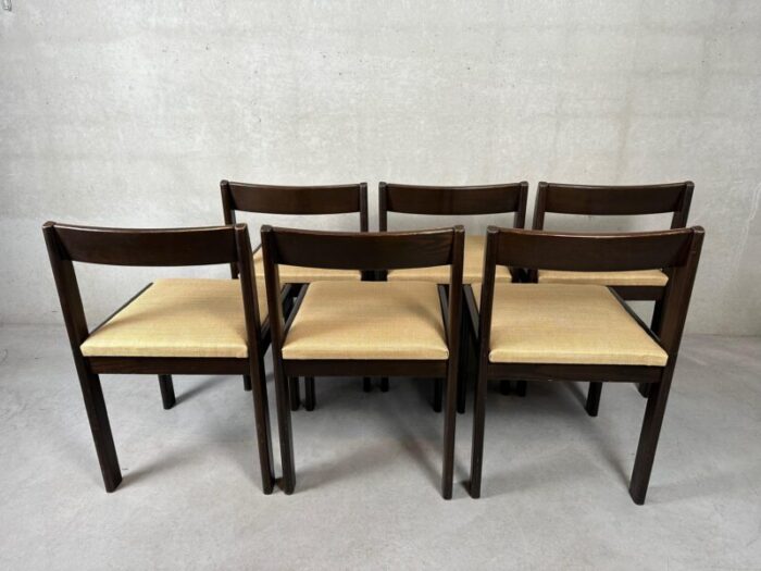 vintage brutalist dining room chairs set of 6 8802