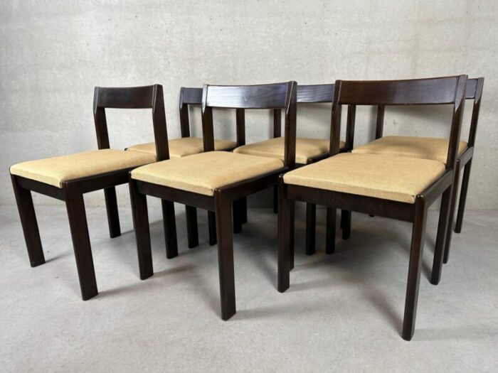 vintage brutalist dining room chairs set of 6 9724