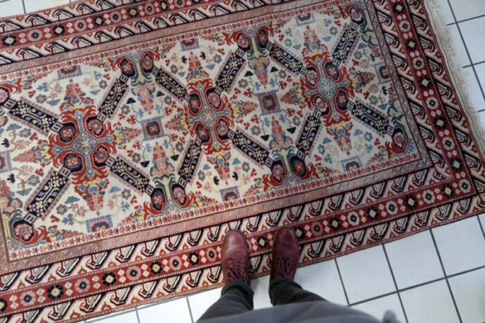 vintage caucasian handmade zeyhur rug 1950s 2