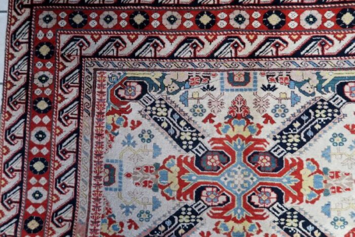 vintage caucasian handmade zeyhur rug 1950s 3