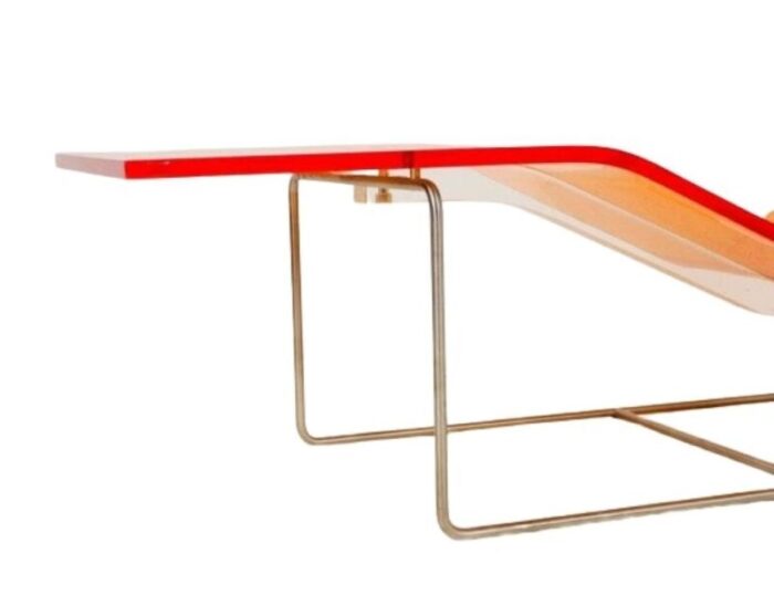 vintage chaise lounge in orange by jean marie massaud 1990s 5832