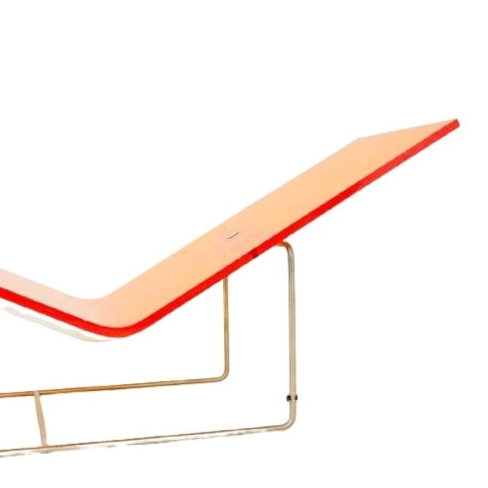 vintage chaise lounge in orange by jean marie massaud 1990s 9169