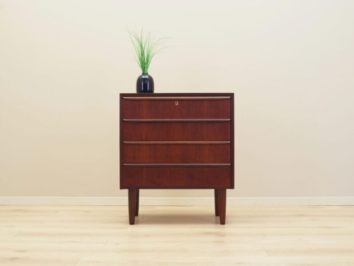 vintage danish teak chest of drawers 1970s 1106