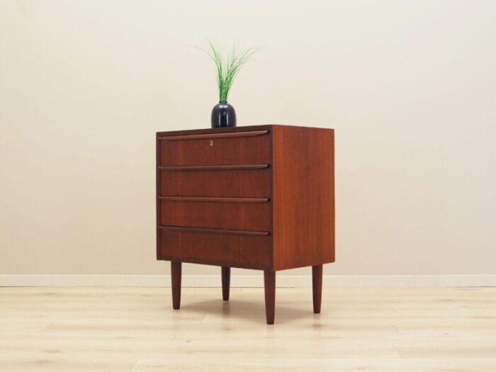 vintage danish teak chest of drawers 1970s 1137