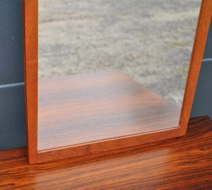 vintage danish teak wall mirror 9181