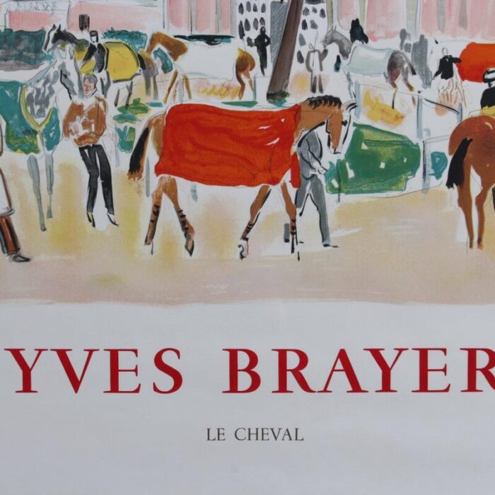 vintage french exhibition poster by yves brayer for galerie alain moyon avenard 1975 9