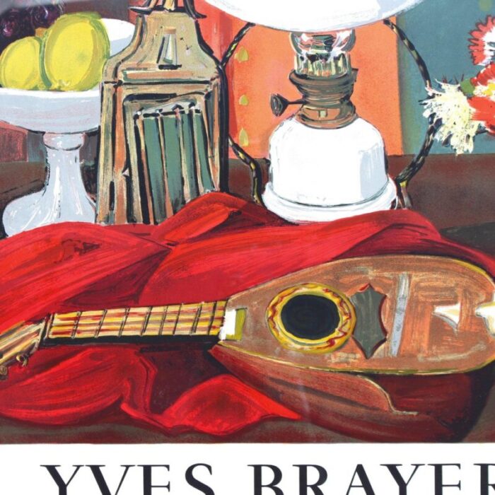 vintage french exhibition poster by yves brayer for galerie de paris 1969 9